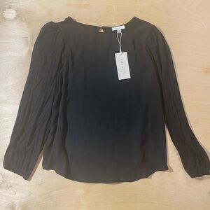 Alex & Lili Black Long Sleeve Blouse Medium (QM)